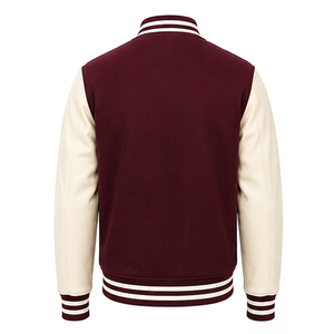 2026 Custom Men's Varsity Baseball Motorcycle Jacket Windproof Breathable Winter Wool Plus Size High Quality Adults Cheap Price - Product Image 3