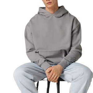 Nouveautés : Sweat à capuche 100 % coton délavé à l'acide pour homme, tricoté, coupe oversize, disponible en différentes couleurs et tailles 2026 - Product Image 4