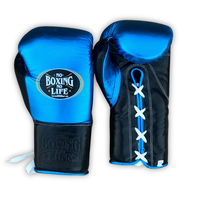 Guantes de Boxeo Personalizados Sin Cordones para Adultos, MMA, Cuero Genuino Premium, Dedos Completos, Agarre Elástico, Transpirables