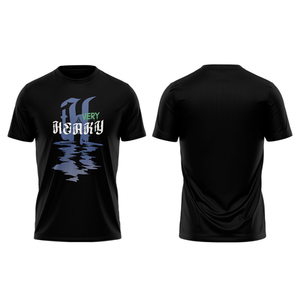 T-shirt imprimé 100 % coton tricoté pour homme, coupe classique, manches courtes, motif graphique, impression numérique, logo personnalisé sur le devant, anti-plis - Product Image 6