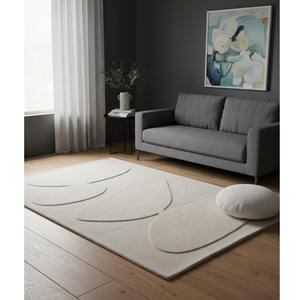 Alfombra de Lana Hecha a Mano, Alfombra Moderna Abstracta Neutral, Alfombra Suave de Primera Calidad - Product Image 4