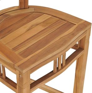 Modern Outdoor Teak Bar <b>Stool</b> Wooden <b>Garden</b> Chair Patio Cafe Resort Furniture High Bar Seating Chair - Product Image 5