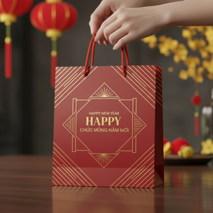 ถุงกระดาษใส่เครื่องประดับสั่งทำพิเศษพร้อมโลโก้ สำหรับบรรจุภัณฑ์ของขวัญรักษ์โลก - Product Image 3