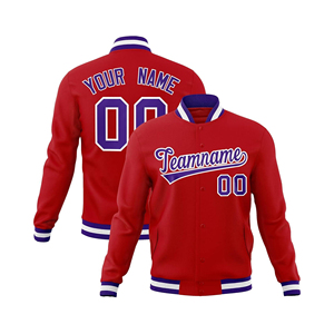 Veste Bomber Varsity Personnalisée avec Broderie Floquée sur le Devant, Patchs en Laine, pour Équipes Scolaires et Universitaires, OEM, Respirante et à Séchage Rapide - Product Image 1