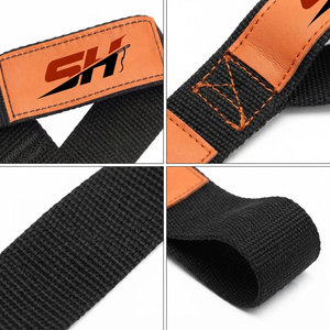 Correas de levantamiento de pesas para gimnasio con logo personalizado, acolchado suave al tacto, soporte de muñeca para peso muerto, fabricadas por Sewing Hub - Product Image 3