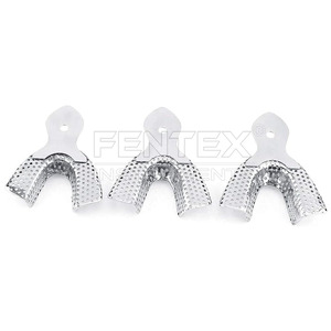 FENTEX – Lot de 6 porte-empreintes dentaires réutilisables en acier inoxydable, autoclavables, manuels, pour dents supérieures et inférieures, certifiés CE Classe I - Product Image 6