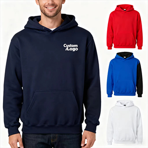 Sweat à capuche épais surdimensionné de haute qualité, personnalisable avec logo, broderie, unisexe, pour homme - Product Image 1
