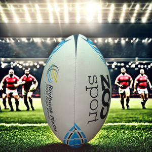 Ballon de rugby Union taille 5 de haute qualité en caoutchouc super grip cousu à la main pour une durabilité par tous les temps - Product Image 2