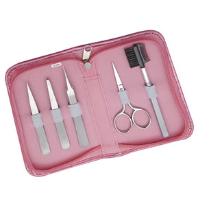 Kits de manucure et pédicure en acier inoxydable Obexa avec de nombreux outils multi-usages pour hommes et femmes en salons - Product Image 1