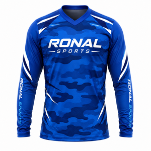 Maillot et pantalon de motocross personnalisables, coupe-vent, sublimés, à manches longues, pour adultes, taille XL, pour les équipes de course et de VTT - Product Image 1