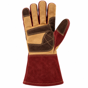Gants de travail en cuir résistants sans doigts, protection thermique, renforcés, légers, compatibles écran tactile, OEM - Product Image 5