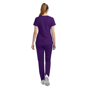 Ensemble de blouses médicales pour femmes, haut à manches courtes et col en V, pantalon cargo, uniforme d'infirmière, vêtements de travail pour hôpital, vêtements de soins de santé, vêtements de médecin et d'infirmière - Product Image 2