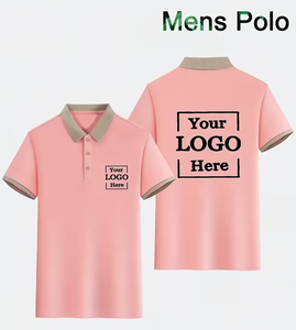 Black Cotton Polo Shirt Men Breathable Short Sleeve Work Fashion Custom Logo Printing Silk Screen Oem Service - Product Image 1