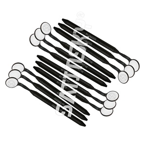 Juego de 12 espejos orales laríngeos n. ° 1 con mango, instrumentos de acero de limpieza e inspección de dientes de 12mm de diámetro para blanqueamiento dental - Product Image 3