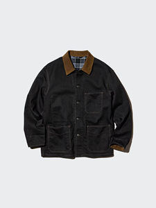 Unisex Denim <b>Trucker</b> <b>Jacket</b> Workwear Style Turn-down Collar Pockets Regular Fit Autumn Season Cotton Fabric Washed Finish - Product Image 1