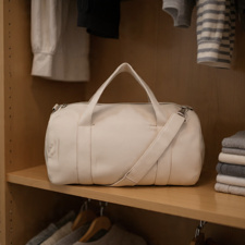 Sac de sport en toile couleur beige avec fermeture éclair, tissu durable, style décontracté pour l'exercice et le fitness - Product Image 6