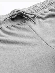 Pantalon de jogging léger en coton gris pour homme, taille élastique avec cordon de serrage, poches latérales, décontracté, respirant, logo à la taille, style été - Product Image 6