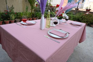 Solid Color Linen Cotton <b>Tablecloths</b> Custom Size Wholesale Lot for Events Weddings <b>Parties</b> Hotels - Product Image 4