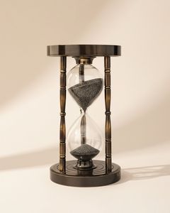 Relojes de arena de súper calidad con superficie pulida de metal y vidrio, estilo antiguo, para decoración de mesa. - Product Image 2