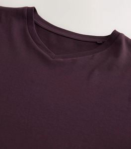 Custom V Neck T Shirt Men Cotton OEM <b>Plain</b> <b>Tshirt</b> High Quality Blank Summer Tee - Product Image 2