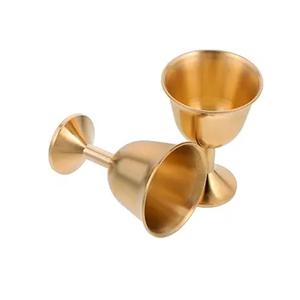 Juego de Copas Kiddush de Acero Inoxidable con Diseño Grabado con Láser, Copa de Vino de 7.5 oz con Diseño de Granadas, Copas para Vino - Product Image 4