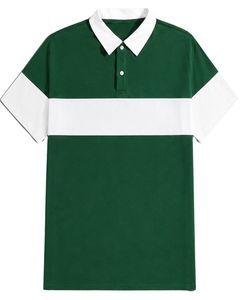 Customized Green And <b>White</b> Men <b>Polo</b> Shirt Short Sleeve Casual Golf T Shirt Breathable Summer Color Block Premium Quality Top - Product Image 1