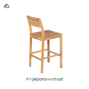 Tabouret de bar en teck fait main, best-seller, pour hôtel et salle à manger - Mobilier d'extérieur moderne - Product Image 3