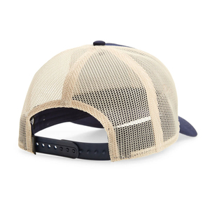 Navy Blue 6-Panel Trucker <b>Cap</b> With Mesh Back Adjustable Fit Unisex Casual Style Spring Summer Wear - Product Image 4