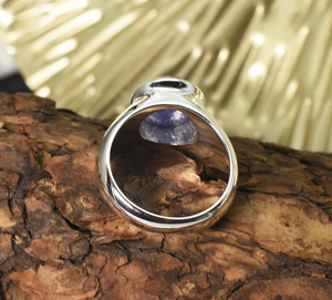 Natural Tanzanite Ring, Tanzanite Silver Ring, Women Ring, 92.5 Sterling silver Ring, <b>Large</b> <b>Stone</b> Ring - Product Image 4