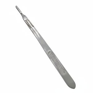 Cuchilla de bisturí de acero inoxidable personalizable con mango, instrumento quirúrgico manual, suministro al por mayor, calidad profesional - Product Image 1