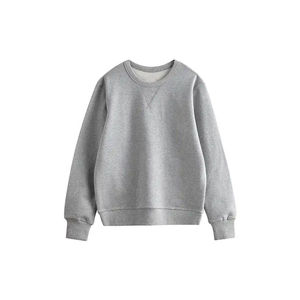 Best Style Winter Women's <b>Long</b> Fleece Streetwear <b>Sweatshirts</b> High Quality Wholesale Price Custom Front Drop-Shoulder <b>Sweatshirts</b> - Product Image 3