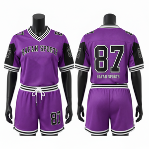 Ensemble short et maillot de football pour femme en maille polyester respirante GSM, bleu avec empiècements manches noirs, logo personnalisé par sublimation – Ensembles pour femme - Product Image 6