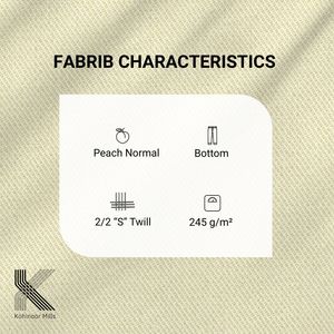 Tissu sergé extensible en coton, polyester et élasthanne 245 GSM pour pantalons chino, vêtements de travail, fournisseur de textiles - Product Image 3