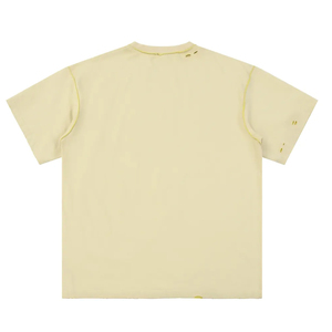 OEM Men's Unisex 100% Cotton Reverse French Terry Heavyweight Vintage Boxy <b>T</b>-Shirt with Contrast Seams - Product Image 3