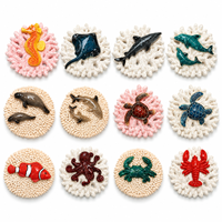 Imán de Resina con Forma de Animal Marino, Recuerdo de Arrecife de Coral, Regalo para Acuario, Venta al por Mayor, Colección con Logotipo Personalizado