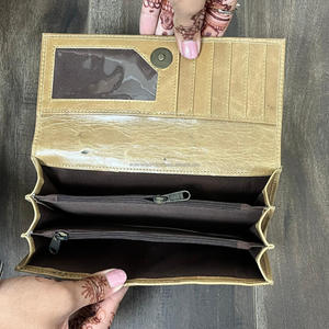 Portefeuille en cuir véritable pleine fleur fait main, nouvelle mode 2025, pour femmes, luxe, haute qualité, porte-cartes, pochette à poignée supérieure - Product Image 6