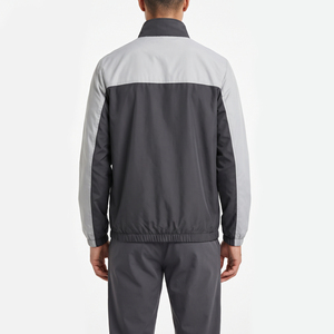 Veste coupe-vent pour homme, style sport, à manches raglan contrastées, col montant, color block, pour l'entraînement en salle de sport - Product Image 2