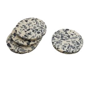 Superventas hecho a mano de resina de forma redonda y terrazo con posavasos personalizados pulidos de alta calidad suministros de cocina manteles individuales - Product Image 3