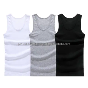 wholesale gym wear DTG custom printing tank top men casual summer sportswear lightweight polyester material drop crew neck - Product Image 1