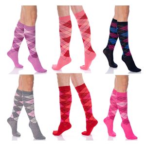 Women's <b>Knee</b> <b>High</b> <b>Socks</b> 6 Pairs Colorful Over the Calf <b>Knee</b> <b>Socks</b> - Product Image 1