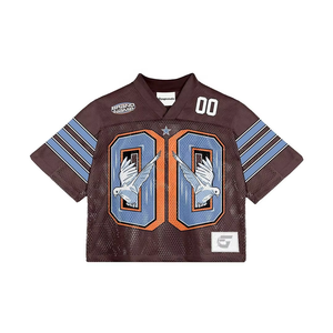 เสื้อฟุตบอลตาข่ายซับลิเมชั่น เสื้อฟุตบอลแบบสั่งทำ เสื้อยืดผู้ชายสไตล์เรโทร แฟชั่นใหม่ เสื้อยืดวินเทจ - Product Image 3