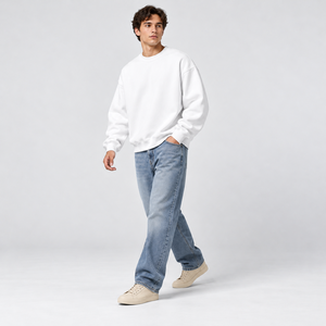 Sweat-shirt OEM pour homme, streetwear, en tissu éponge, coupe classique, vêtements de sport, tricot, fabricant, col montant, automne-hiver - Product Image 2