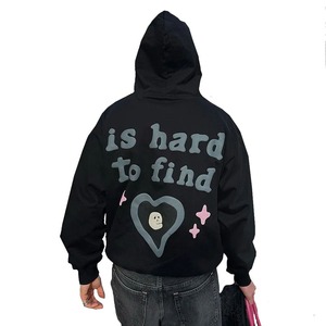 Sweat-shirt à capuche personnalisé pour femme, imprimé en relief, coupe oversize, style streetwear, pull décontracté d'hiver pour les fournisseurs de vêtements - Product Image 5