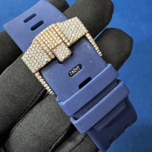 Nouvelle montre-bracelet de luxe pour homme, qualité supérieure, avec lunette personnalisée, entièrement sertie de diamants Moissanite, style Hip Hop - Product Image 3