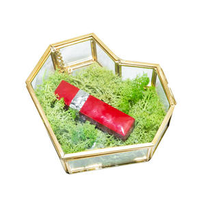 Stylish Gold Metal Frame Glass <b>Trinket</b> Organizer Luxury Jewelry Storage <b>Box</b> Transparent Hinged Display Case Vanity Table Decor - Product Image 5