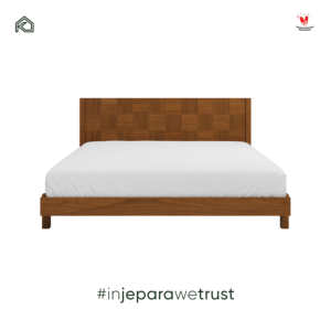 Bedroom Furniture Modern Walnut Solid Wood <b>Bed</b> High Quality Woven Headboard Luxury King Size <b>Bed</b> Frame - Product Image 2