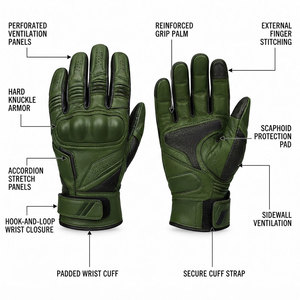 Gants de moto compatibles avec écran tactile, protection des articulations rigides, prix abordable, tailles personnalisées, service OEM - Product Image 3