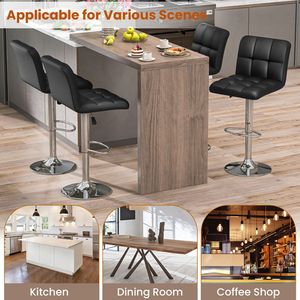 Set di 2 Sgabelli da Bar Girevoli in Velluto Moderno con Schienale, Base in Metallo Resistente e Poggiapiedi Regolabile per Cucina e Officina - Product Image 6