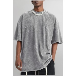 เสื้อยืดโอเวอร์ไซส์ผ้าคอตตอน 100% ซักกรด ทรงหนา สไตล์วินเทจ คอกลม เสื้อสตรีทแวร์ รับสกรีนโลโก้ รับผลิตแบบ OEM ODM ขายส่ง - Product Image 5