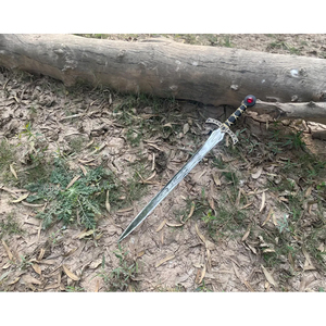 Épée dorée artisanale en acier inoxydable, modèle Trône de Verre, avec fourreau en cuir de vache - Product Image 4